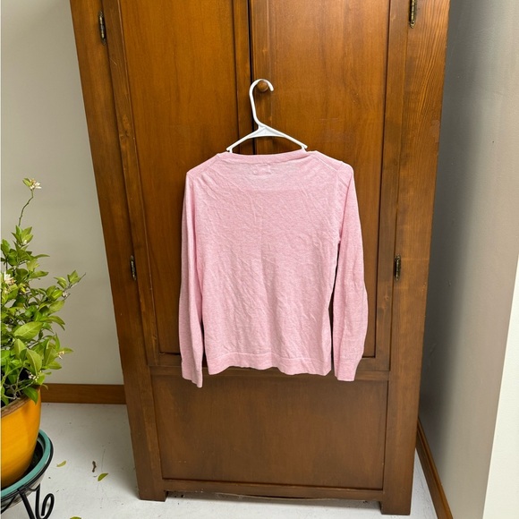 J Crew 💯 cotton pink Teddie sweater SM 16 in pit pit crew neck - Picture 2 of 8
